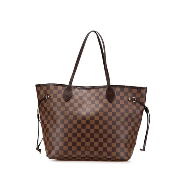 Pre-owned Louis Vuitton Damier Ebene Neverfull MM Brown