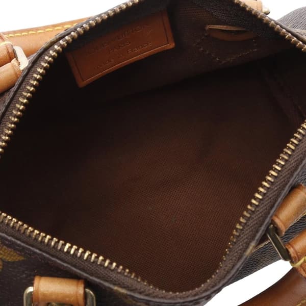 Pre-owned Louis Vuitton LOUIS VUITTON Mini Speedy Monogram Handbag M41534 PVC coated canvas leather Brown Used Women