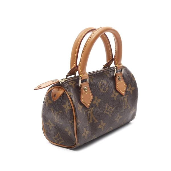 Pre-owned Louis Vuitton LOUIS VUITTON Mini Speedy Monogram Handbag M41534 PVC coated canvas leather Brown Used Women