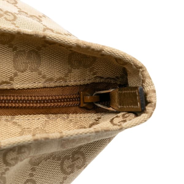 Pre-owned Gucci GG Canvas Web Tote Brown