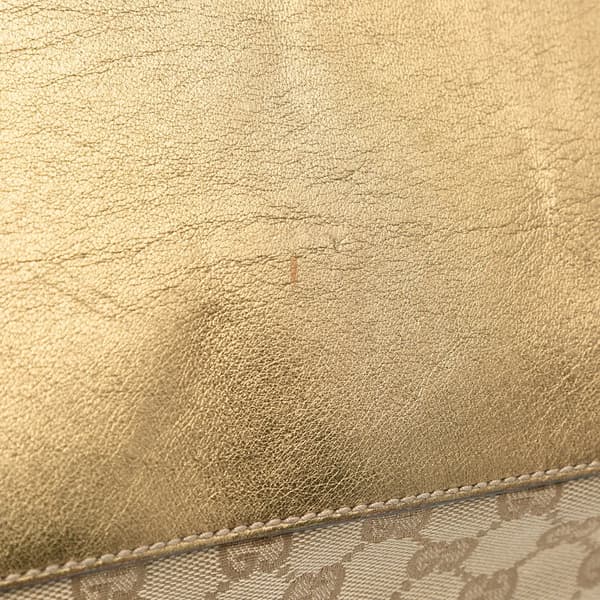 Pre-owned Gucci GG Canvas Web Tote Brown
