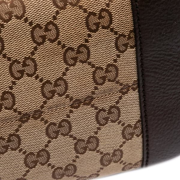 Pre-owned Gucci GG Canvas GG Charm Tote Brown