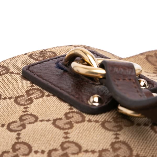 Pre-owned Gucci GG Canvas GG Charm Tote Brown