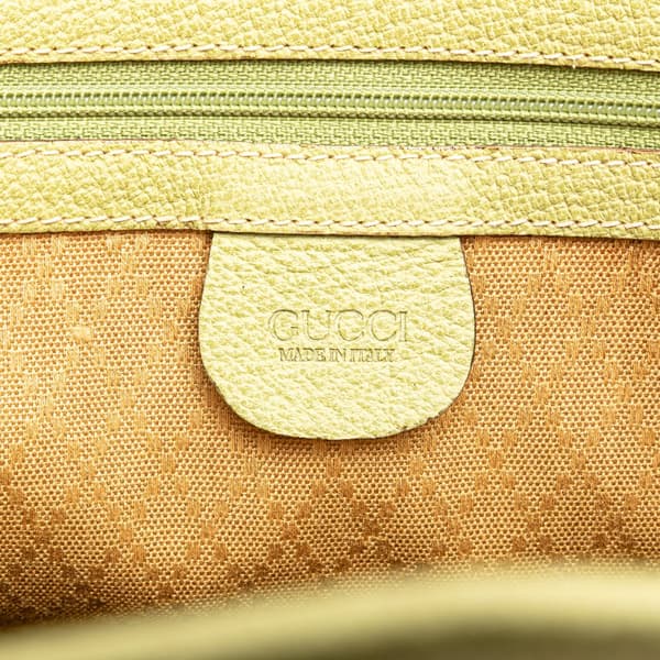 Pre-owned Gucci Suede Shopper Tote Green