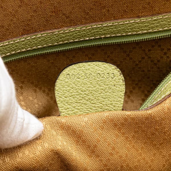 Pre-owned Gucci Suede Shopper Tote Green