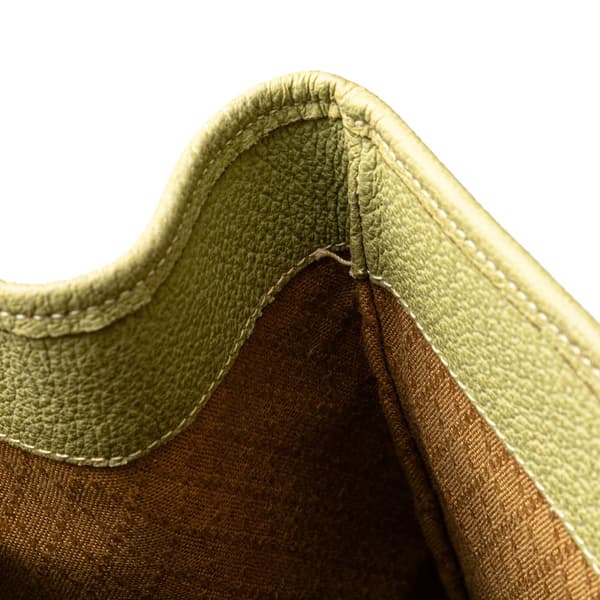 Pre-owned Gucci Suede Shopper Tote Green