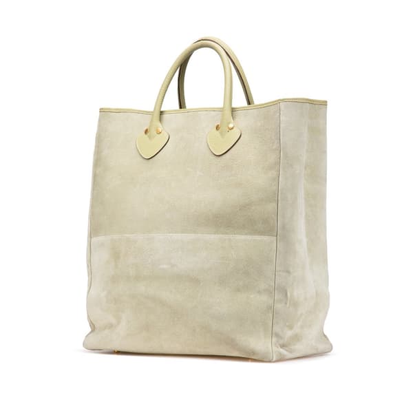Pre-owned Gucci Suede Shopper Tote Green