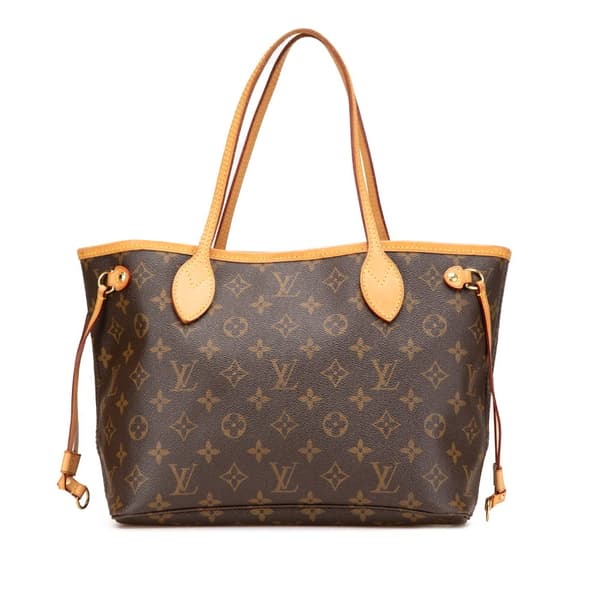 Pre-owned Louis Vuitton Monogram Neverfull PM Brown