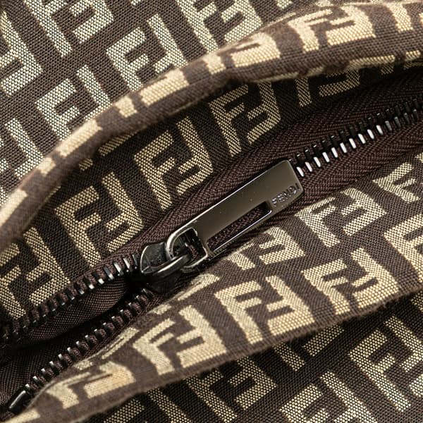 Pre-owned Fendi Zucchino Canvas Tote Brown
