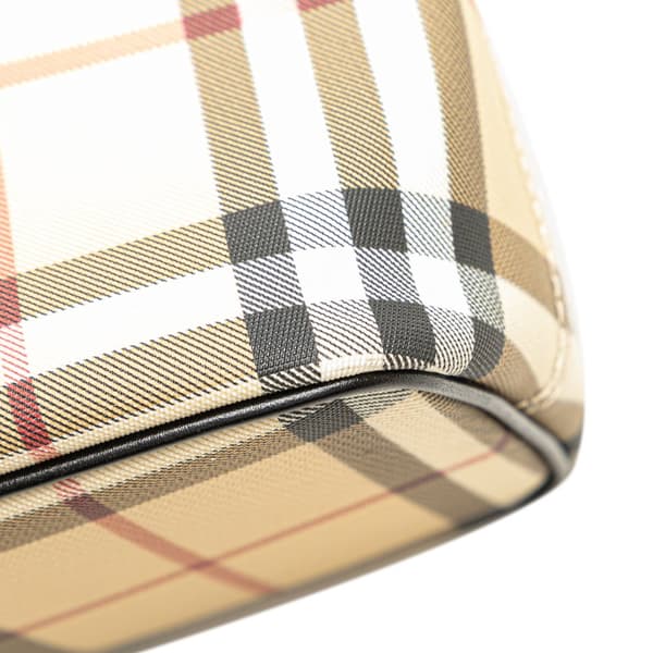 Pre-owned Burberry House Check Canvas Tote Brown