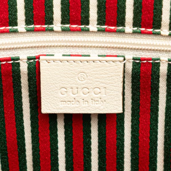 Pre-owned Gucci Medium GG Canvas New Britt Tote Brown