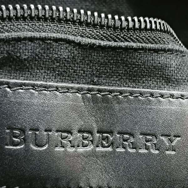 Pre-owned Burberry Haymarket Check Coated Canvas Vertical Tote Brown