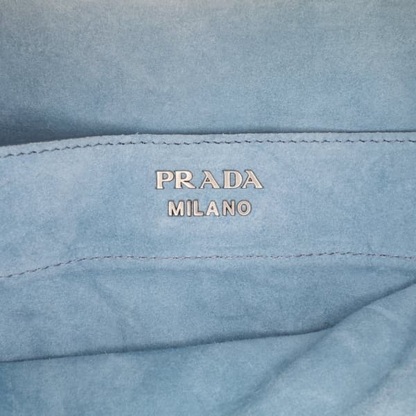 Pre-owned Prada Glace Calf Etiquette Tote Red