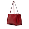Miniatyrbild 2 av 10: Pre-owned Prada Glace Calf Etiquette Tote Red