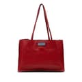 Miniatyrbild 1 av 10: Pre-owned Prada Glace Calf Etiquette Tote Red