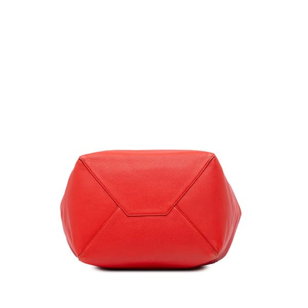 Pre-owned Celine Medium Calfskin Phantom Cabas Red