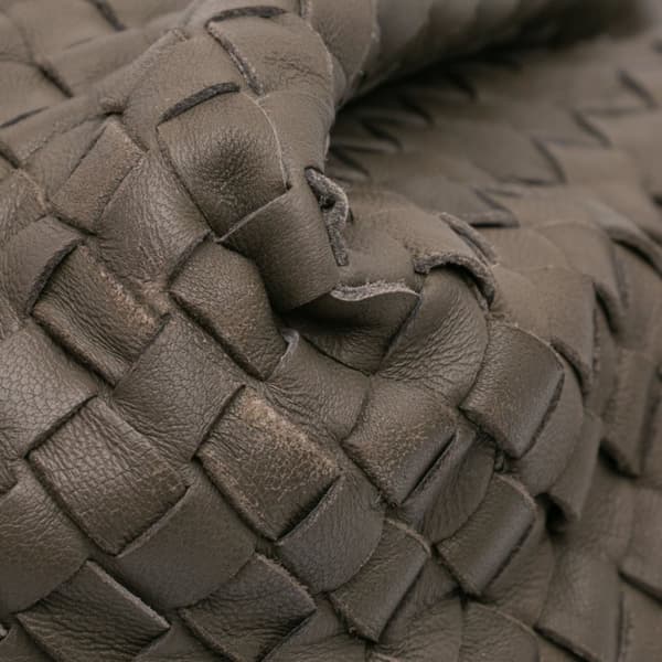 Pre-owned Bottega Veneta Nappa Intrecciato Parachute Tote Gray