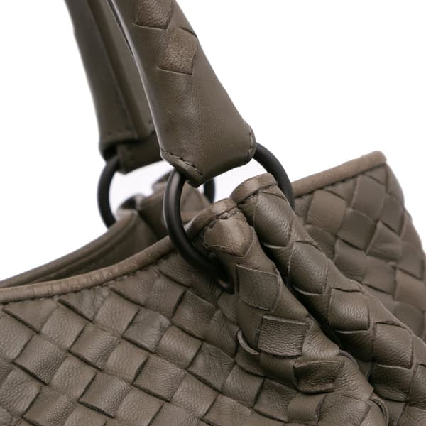 Pre-owned Bottega Veneta Nappa Intrecciato Parachute Tote Gray