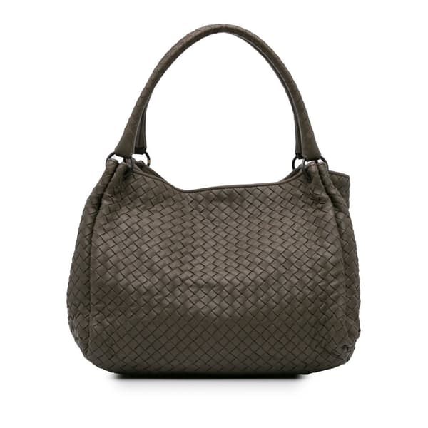 Pre-owned Bottega Veneta Nappa Intrecciato Parachute Tote Gray