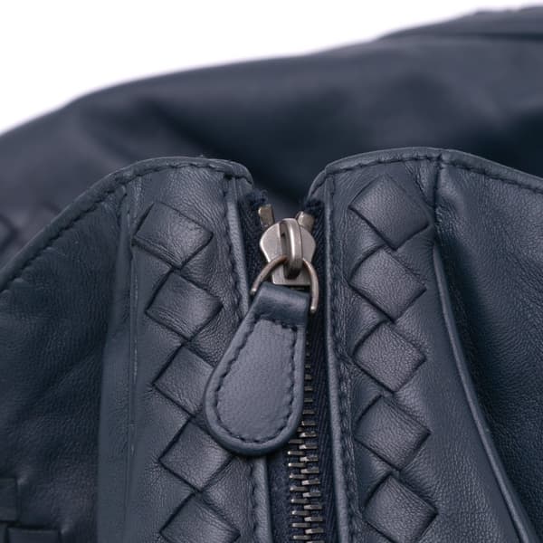 Pre-owned Bottega Veneta Nappa Intrecciato Tote Blue