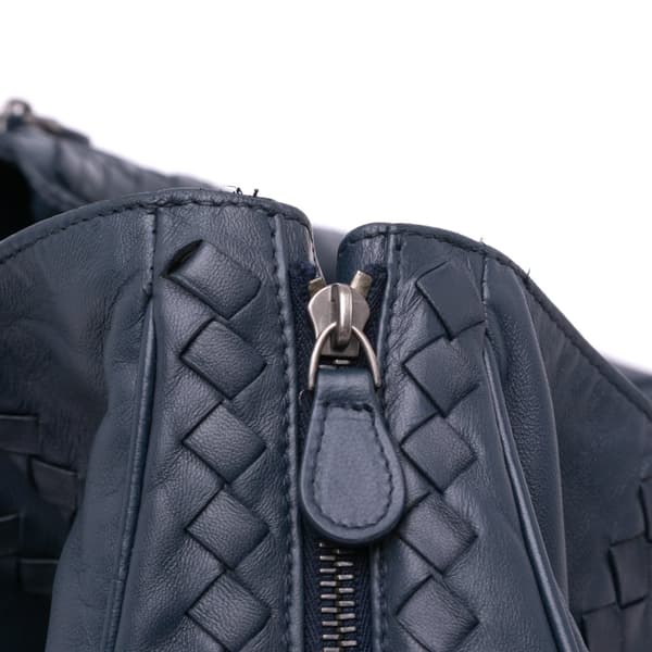 Pre-owned Bottega Veneta Nappa Intrecciato Tote Blue