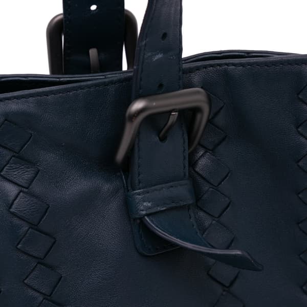 Pre-owned Bottega Veneta Nappa Intrecciato Tote Blue