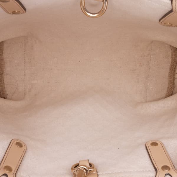 Pre-owned Gucci Diamante Canvas Craft Tote Brown