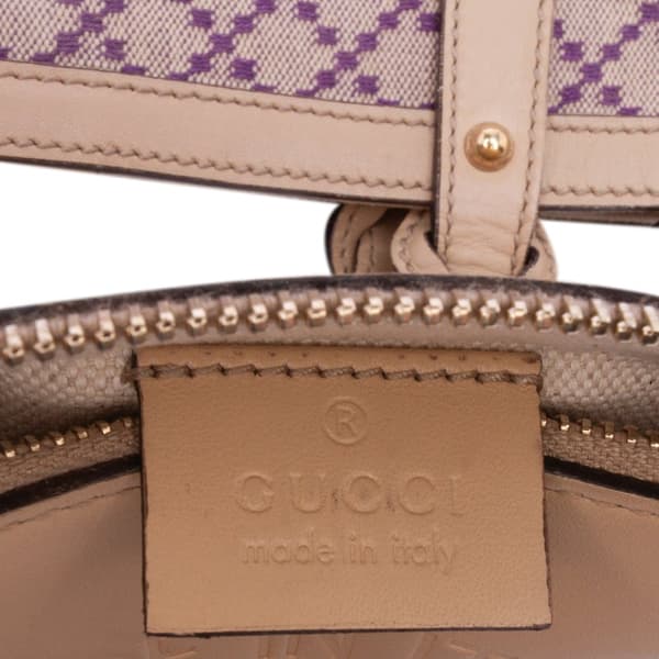 Pre-owned Gucci Diamante Canvas Craft Tote Brown