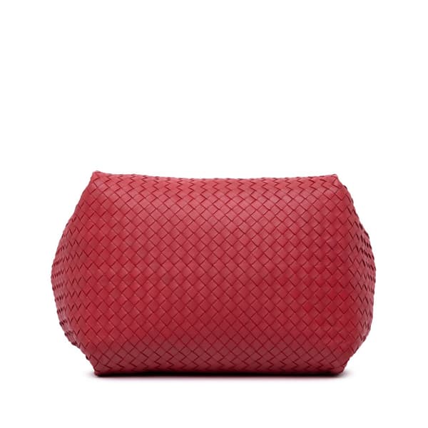 Pre-owned Bottega Veneta Nappa Intrecciato Parachute Tote Red