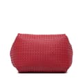 Miniatyrbillede 3 af 10: Pre-owned Bottega Veneta Nappa Intrecciato Parachute Tote Red