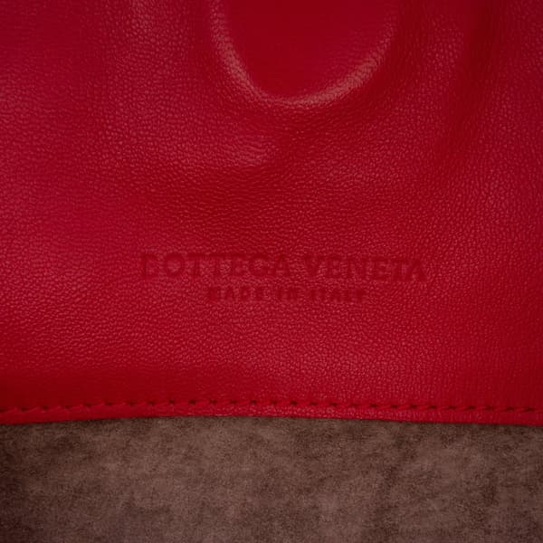 Pre-owned Bottega Veneta Nappa Intrecciato Parachute Tote Red