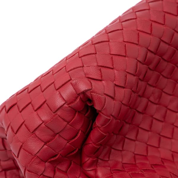 Pre-owned Bottega Veneta Nappa Intrecciato Parachute Tote Red
