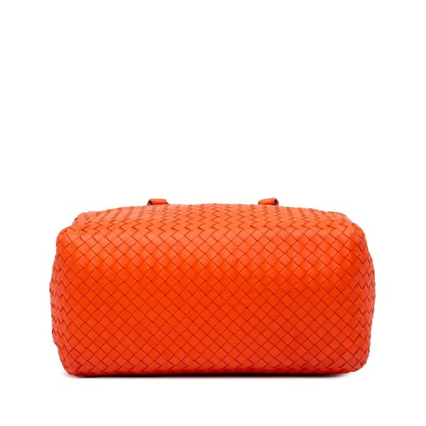 Pre-owned Bottega Veneta Nappa Intrecciato Brick Tote Orange