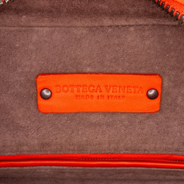 Pre-owned Bottega Veneta Nappa Intrecciato Brick Tote Orange