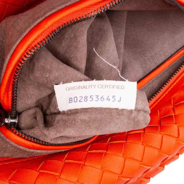 Pre-owned Bottega Veneta Nappa Intrecciato Brick Tote Orange