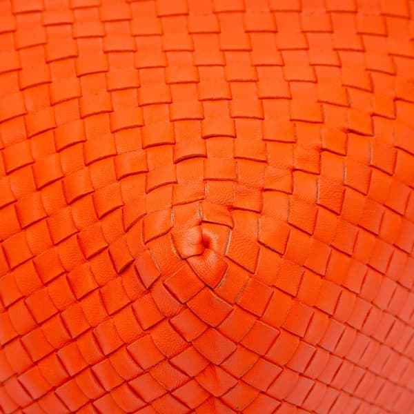 Pre-owned Bottega Veneta Nappa Intrecciato Brick Tote Orange