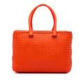 Pikkukuva 1 / 10: Pre-owned Bottega Veneta Nappa Intrecciato Brick Tote Orange