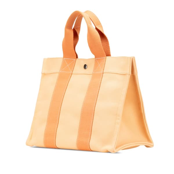 Pre-owned Hermès Toile Bora Bora PM Tote Orange