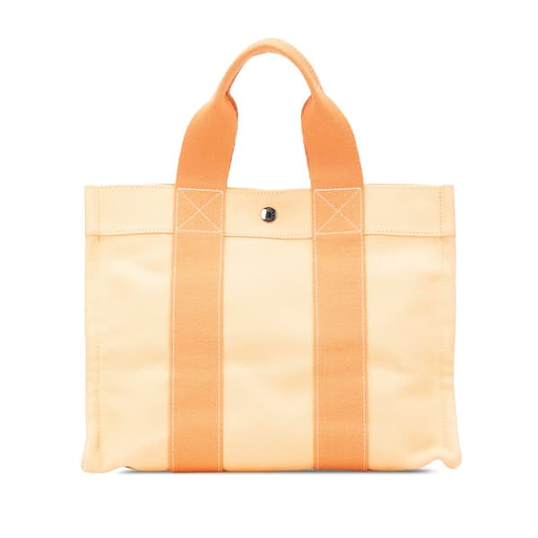 Pre-owned Hermès Toile Bora Bora PM Tote Orange