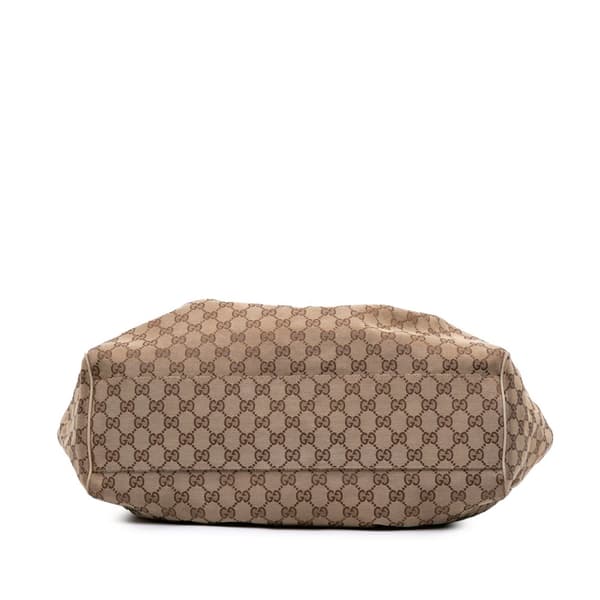 Pre-owned Gucci Large GG Canvas Sukey Tote Brown