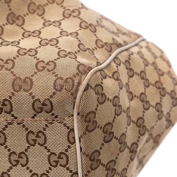 Pre-owned Gucci Large GG Canvas Sukey Tote Brown