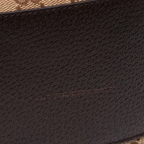 Pre-owned Gucci GG Canvas Web Tote Brown