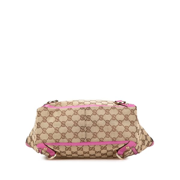 Pre-owned Gucci GG Canvas Abbey D Ring Tote Brown