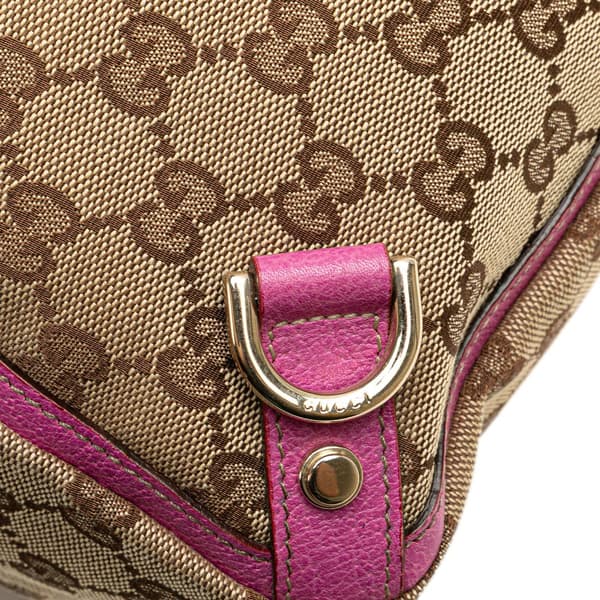 Pre-owned Gucci GG Canvas Abbey D Ring Tote Brown