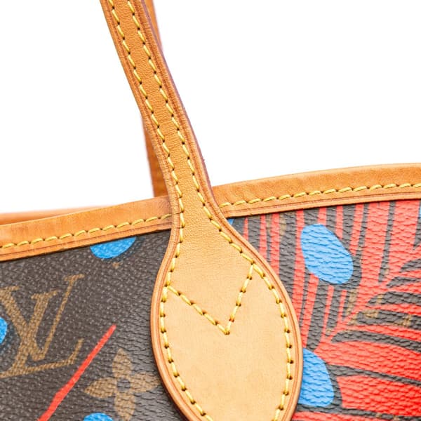 Pre-owned Louis Vuitton Monogram Jungle Dots Neverfull MM Brown