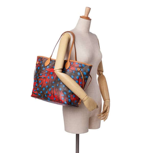 Pre-owned Louis Vuitton Monogram Jungle Dots Neverfull MM Brown