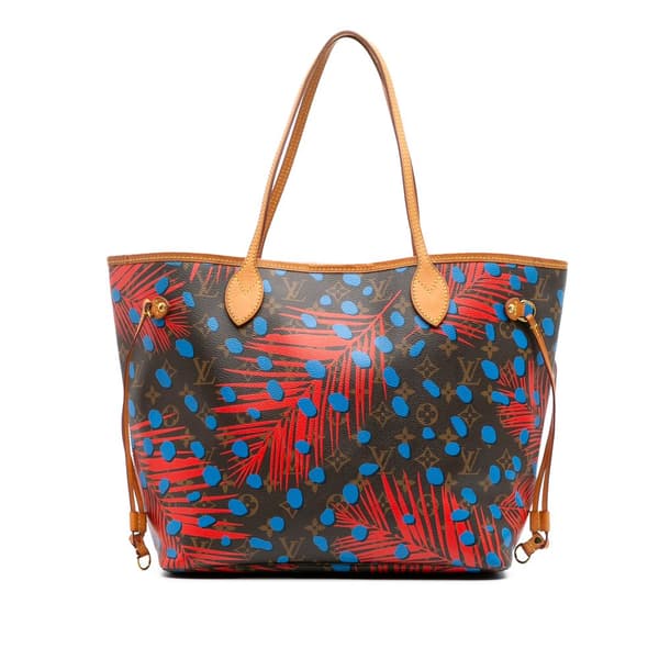 Pre-owned Louis Vuitton Monogram Jungle Dots Neverfull MM Brown