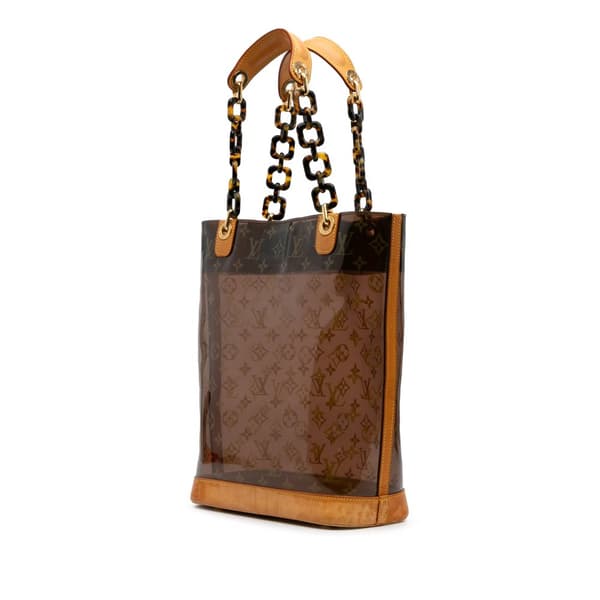 Pre-owned Louis Vuitton Monogram Cabas Sac Ambre MM Brown