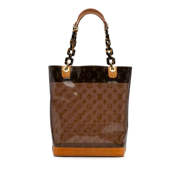 Pre-owned Louis Vuitton Monogram Cabas Sac Ambre MM Brown