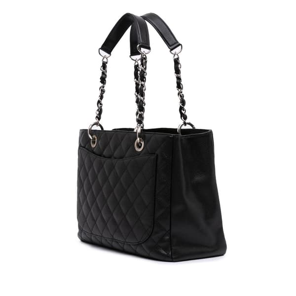 Pre-owned Chanel Caviar Grand Shopping Tote Black